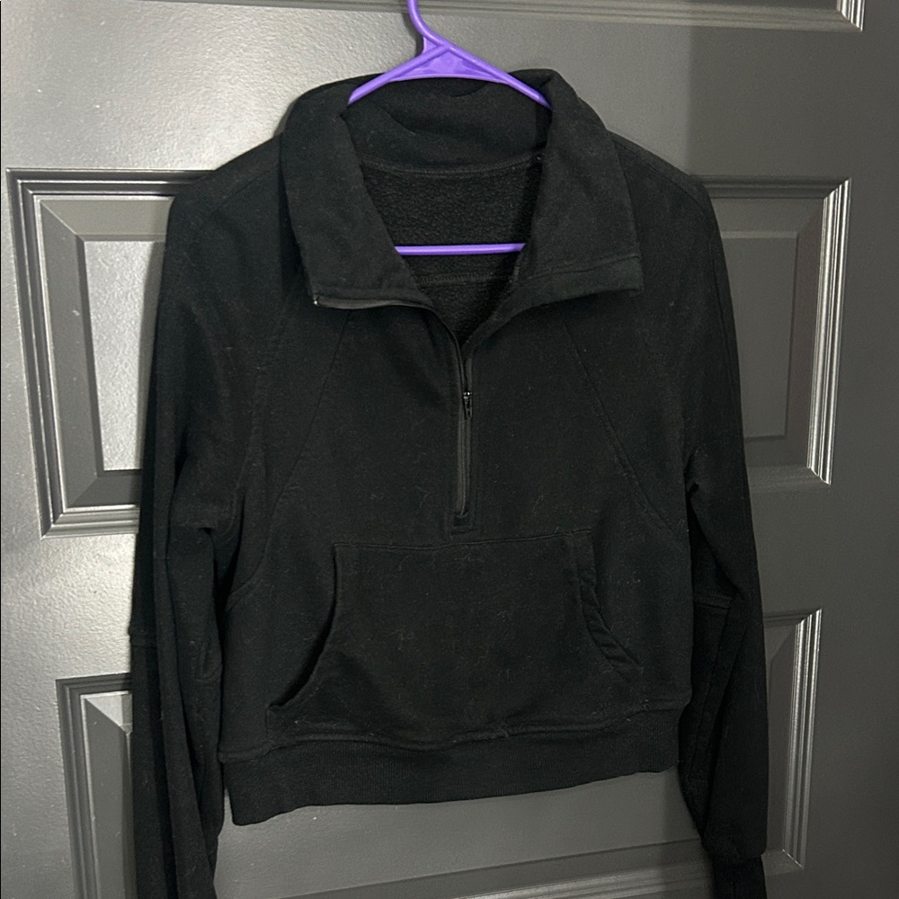 Black Quarter-Zip Pullover